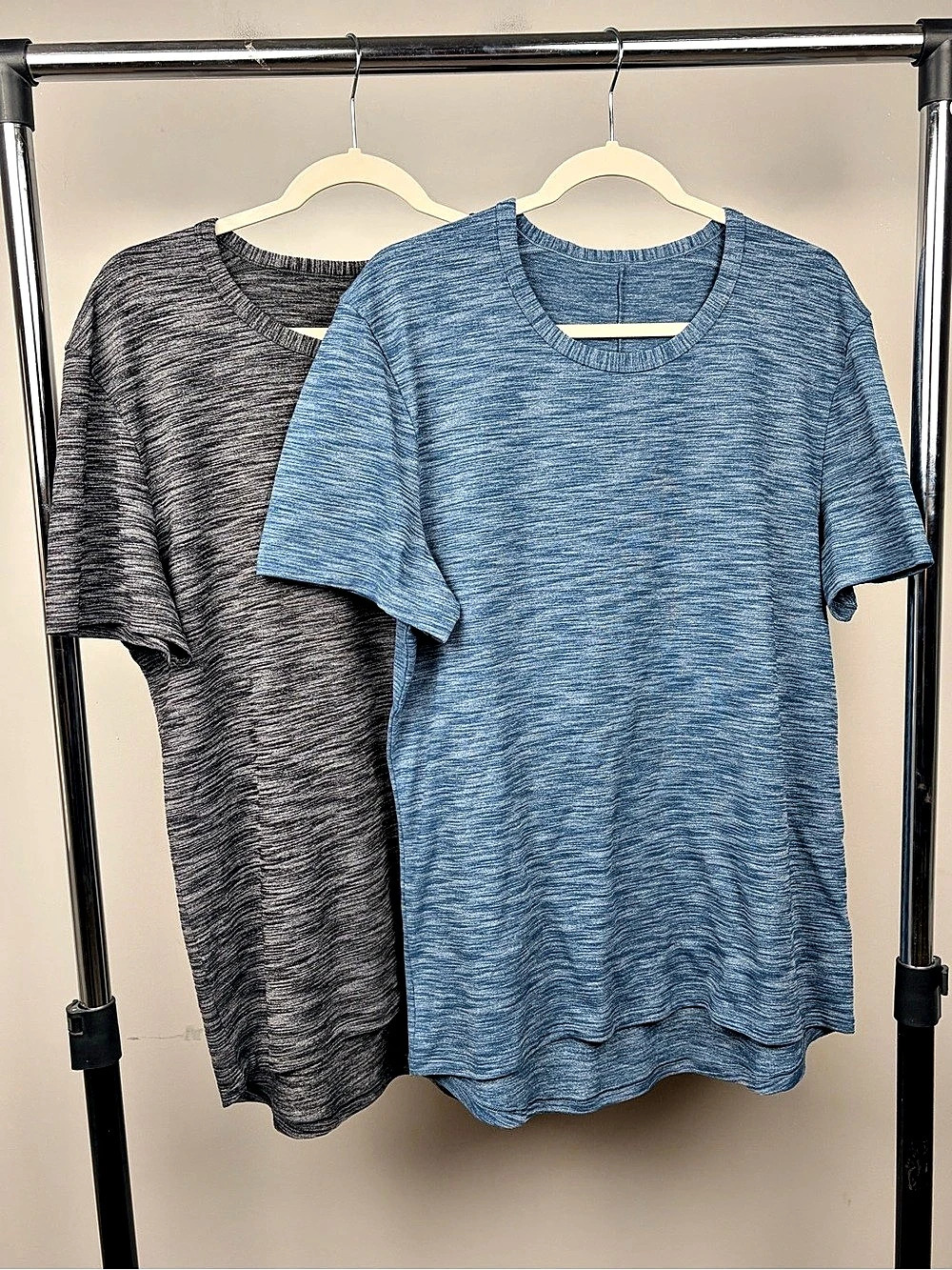 Lululemon Pulse Slub Rulu Shirt Lot 2 Men XL Alberta Lake Heathered Black
